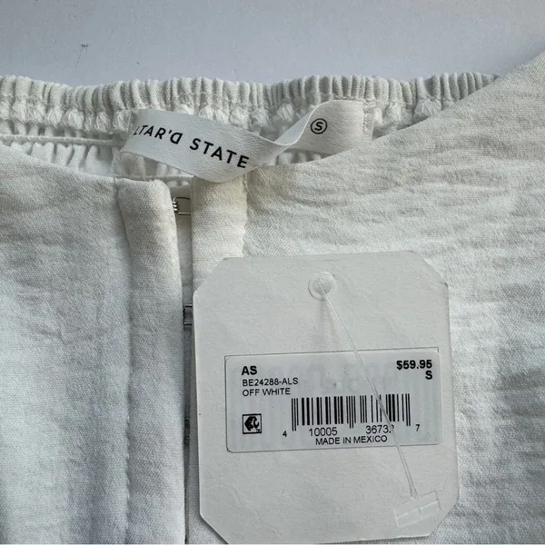 Altar'd State Women's White Off-Shoulder Top Size Small NWT - Image 3