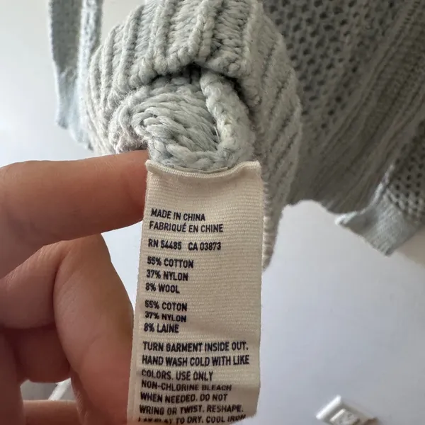 American Eagle‎ Light Blue Sweater Wool Cotton Blend - Image 5