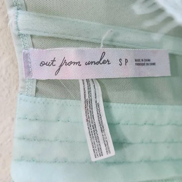 Y2K Out From Under Spaghetti Adjustable Strap Corset Top Mint Green Size Small - Image 5