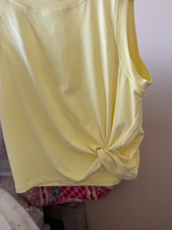 Yogalicious Light Yellow Athletic Tank - Image 3