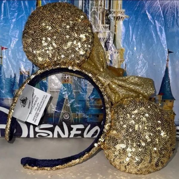 Disney parks wish Star gold sequin Minnie Mouse ears - Image 3