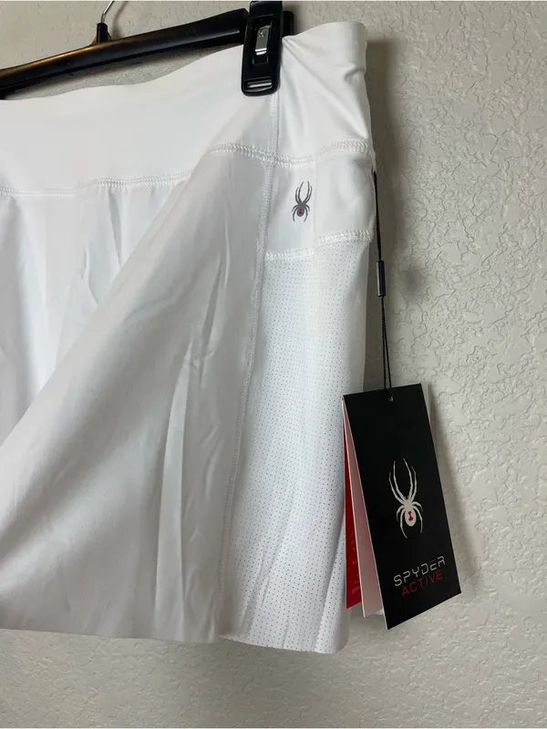 Bnwt! Spyder Women's White Performance Skort Size L - Image 2