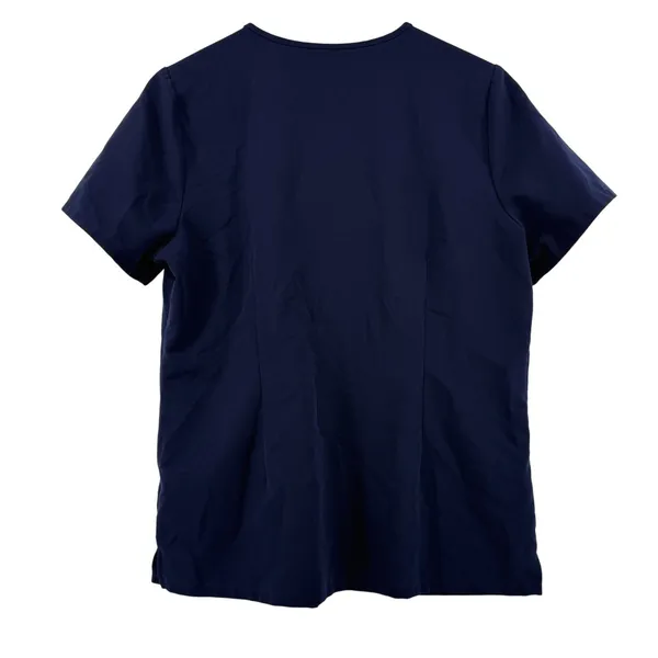 Figs Casma Three-Pocket Scrub Top Navy Blue Women M FW1100 V-Neck Short Sleeve‎ - Image 3