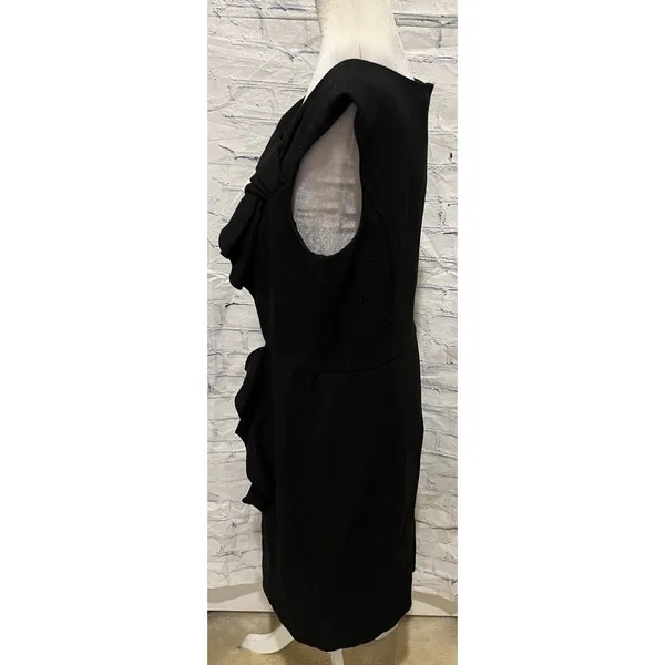White house Black Market WHBM SHIFT SEMI FORMAL DRESS WITH SIDE RUFFLE DETAIL 14 - Image 3
