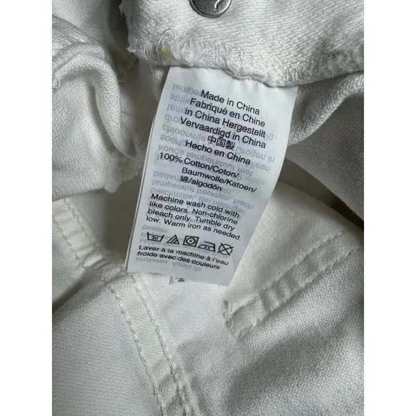 MADEWELL Straight Leg Denim Jeans Overalls Women Size SMALL White - Image 10