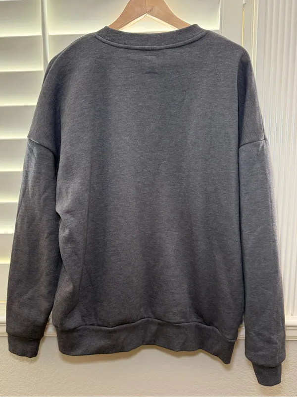 Gameday Couture Charcoal Dallas Cowboys Oversized Bring The Energy Sweatshirt - Image 3