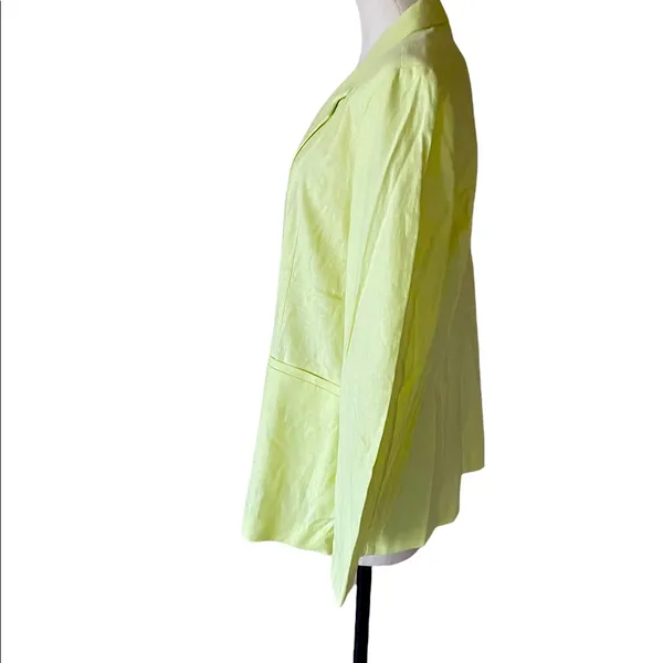 NWOT APT.9 Lime Green / Pale Yellow Linen Rayon Blend Lime Green XL - Image 5