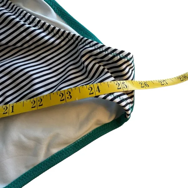 Cupshe Aqua Textured and Striped Halter Tummy Control‎ One Piece Swimsuit Large - Image 9