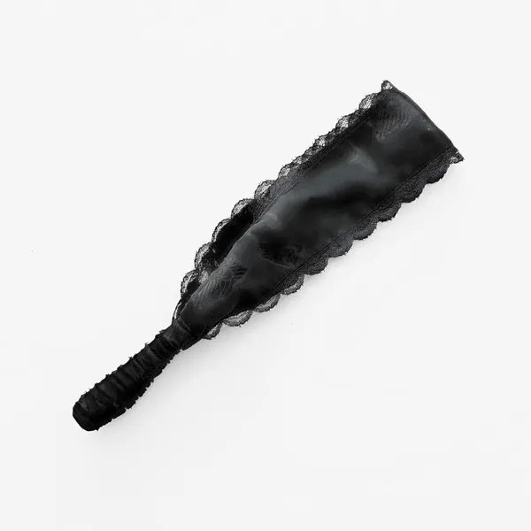 Handmade Black floral chiffon headband - Image 3