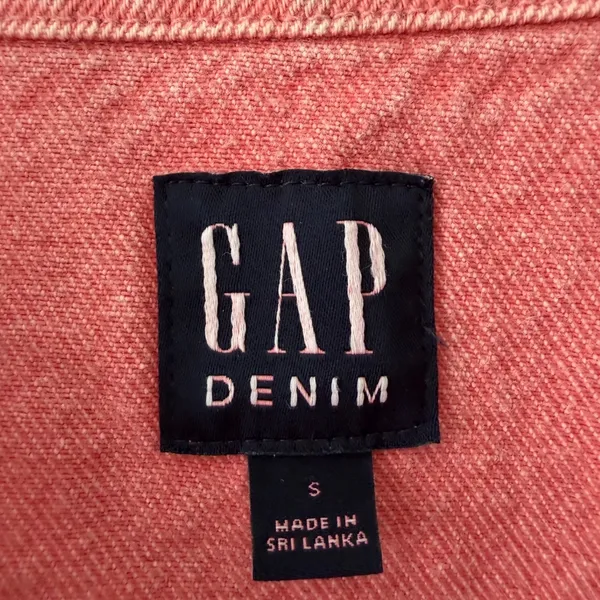 GAP sz S Oversized Pink Washed Denim Jean Jacket Baggy Streetwear Heavy Staple - Image 6