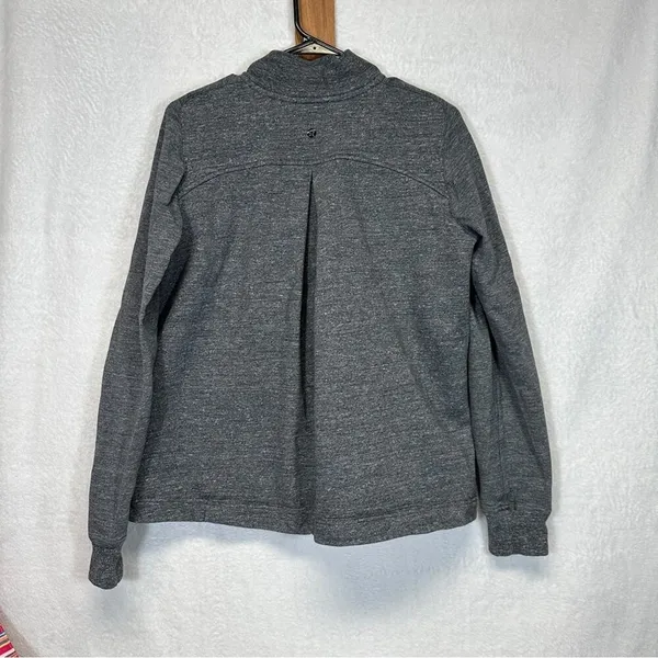 Lululemon Pleat To‎ Street Bomber Jacket in Heathered Snow Slub Coal Size 6 - Image 6