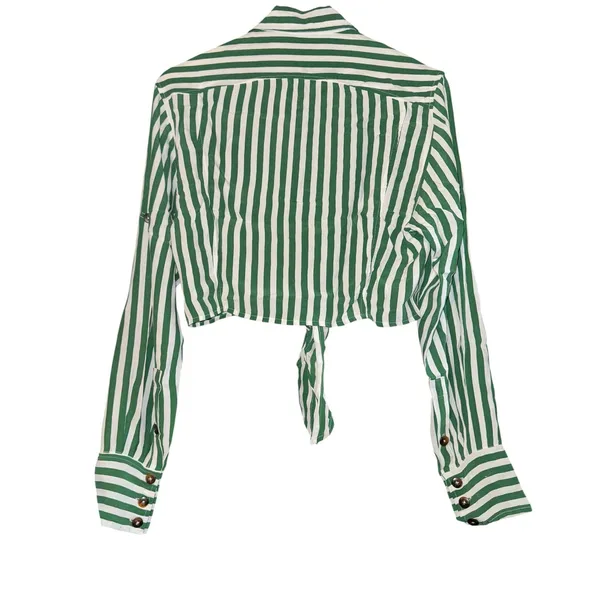 Faithfull‎ The Brand Beau Rivage Top in Zeus Stripe Women's 8 Nautical Preppy - Image 6