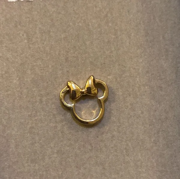 BaubleBar Disney x Minnie Mouse Outline Earrings in Gold - Image 2