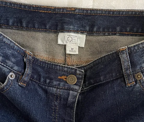 Ann Taylor Loft Petite Women’s Jeans Size 8 Bootcut Dark Wash - Image 2