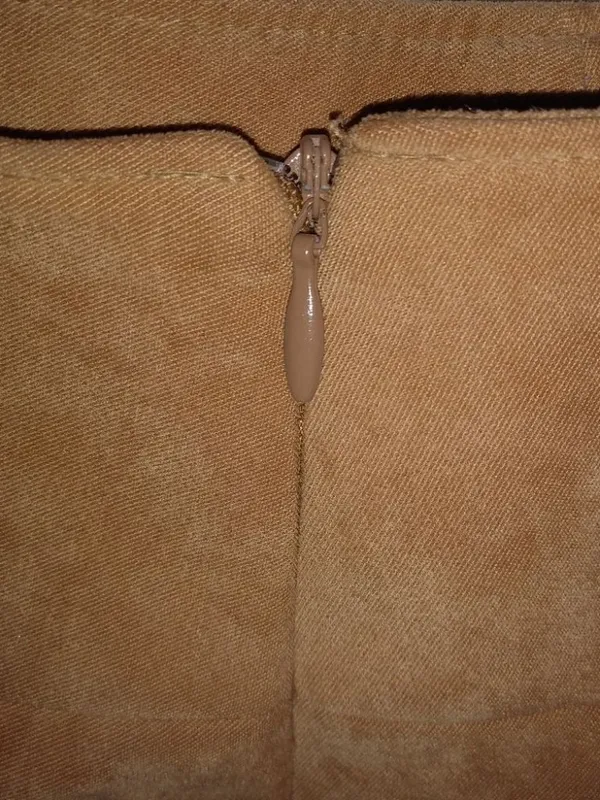 Studio C 12 Western Prairiecore Tan Faux Suede Midi/Maxi Skirt - Image 4