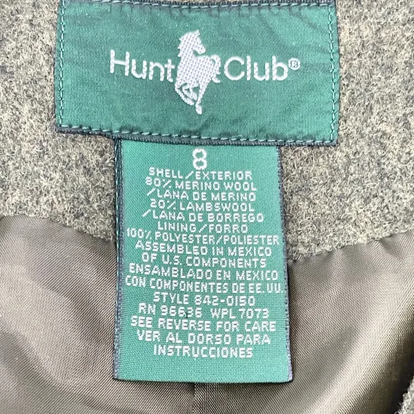 Hunt Club Women Merino Lambswool Blazer Size 8 Dark Academia Equestrian Heritage - Image 9