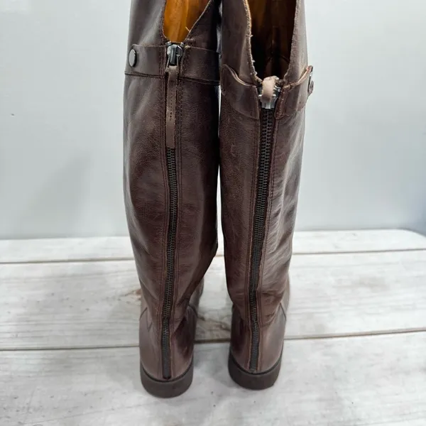 Franco Sarto Riding Boot Cosmina Brown Leather Tall Equestrian Heritage Prep - Image 5