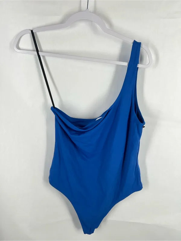 Aritzia Babaton Contour One-Shoulder Bodysuit Blue XL - Image 2