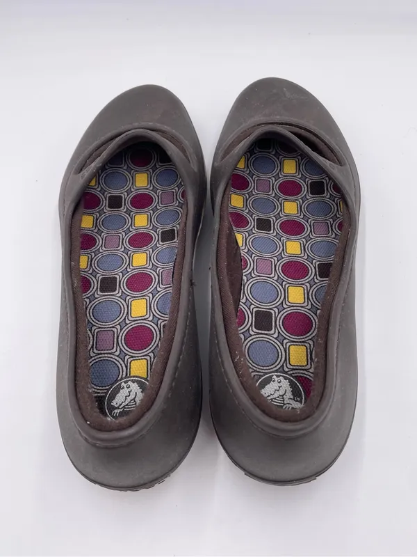 Crocs Crocband Winter Flats Mary Jane Shoes Women's Size 9 Brown Lined Y2K - Image 7