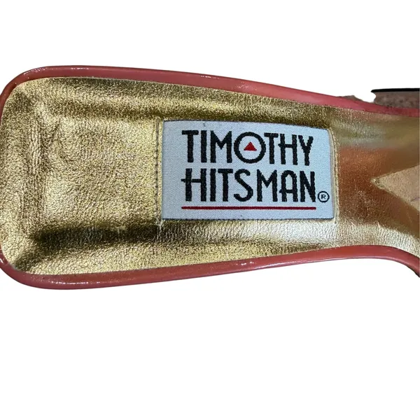 Timothy Hitsman Pink Feather Bird Heels Size 6M Clear Strap Sculptural Y2K Mules - Image 9