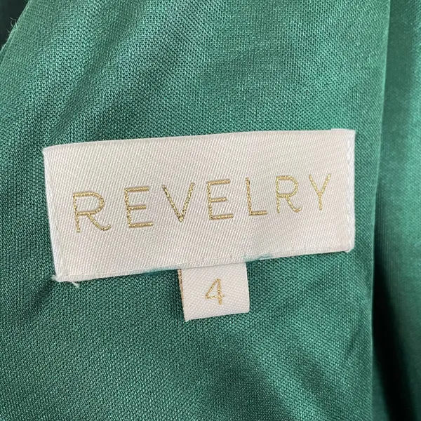 REVELRY Vera Velvet Dress in Emerald Green Size 4 | Evening | Bridesmaid Dress - Image 11