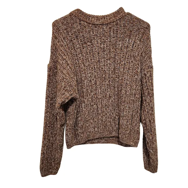 Universal Threads Brown Knit Round Neck Long Sleeve Cozy Pullover Sweater Medium - Image 2