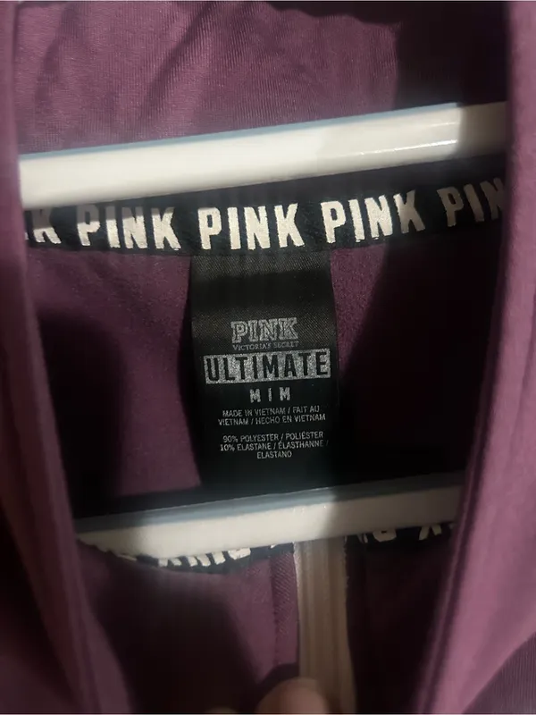 Victoria’s Secret purple Pullover with Dog Logo Quarter-Zip - Image 3