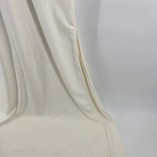 Popilush Built-In Shapewear Slip Dress Women XXL Ivory NEW Lace Trim‎ Maxi Slit - Image 8