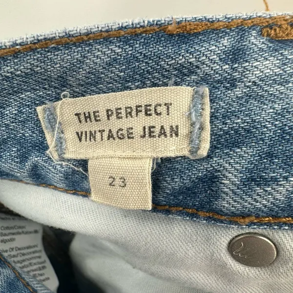Madewell size 23 the perfect vintage‎ jean light wash 100% cotton blue jeans - Image 6