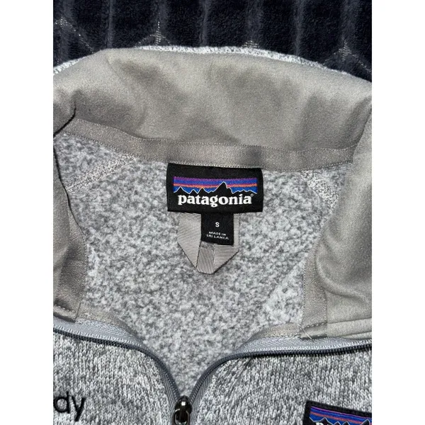 Patagonia Women's Gray Better Sweater 1/4 Zip Sweatshirt Embroidered Sz Small - Image 3