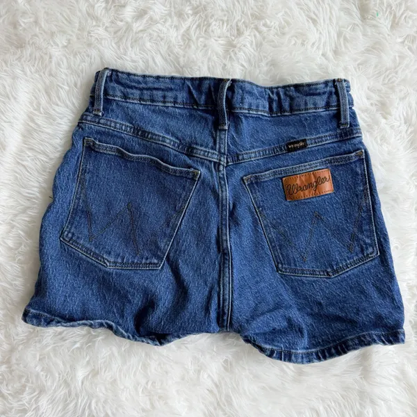Wrangler Women's High Waisted Asymmetrical Button Front Denim Skort Size 26 - Image 6
