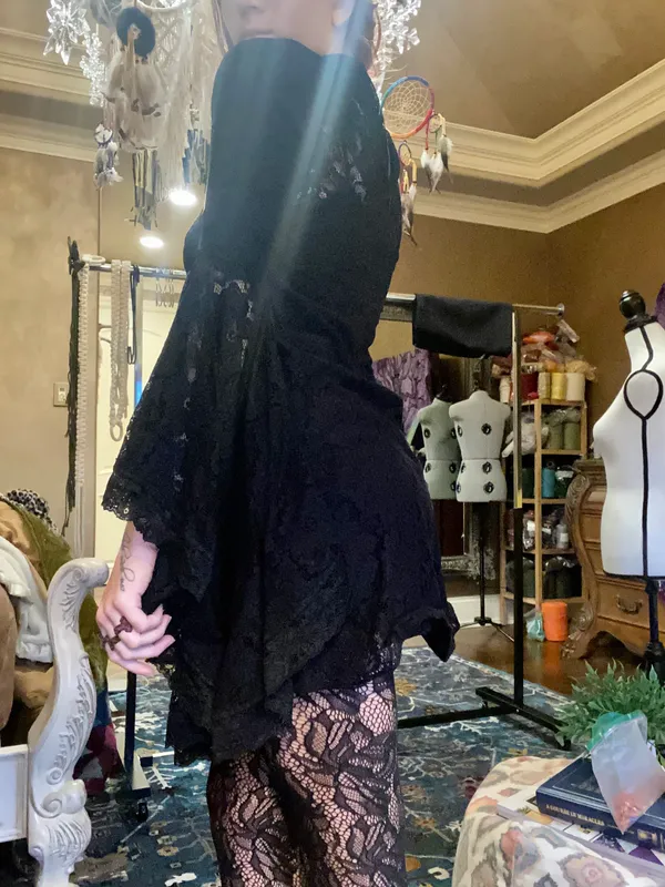 Sexy Bohemian Witchy Black Dress Unique - Image 5