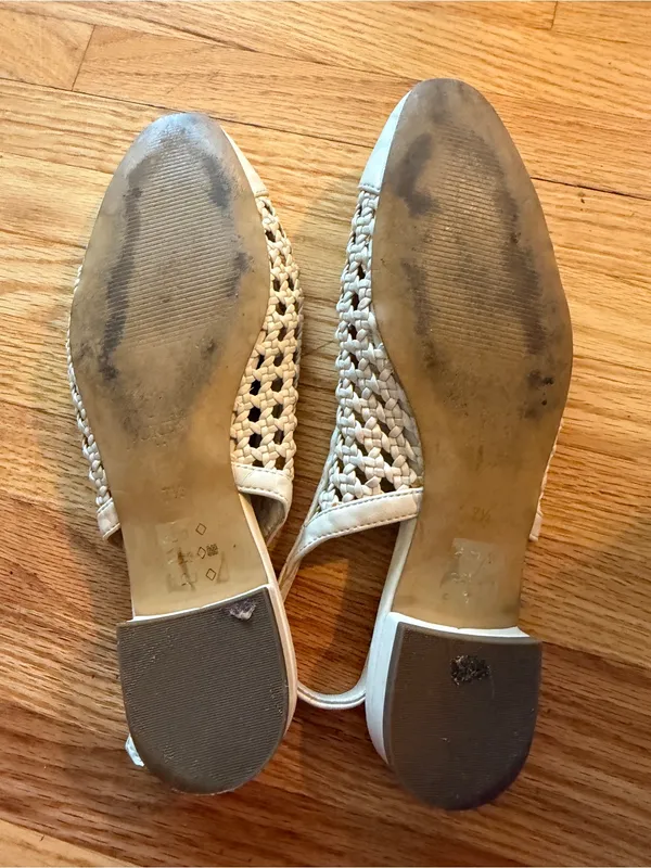 J. Crew Woven Slingback Flats in Dusty Ivory- 7.5 - Image 7