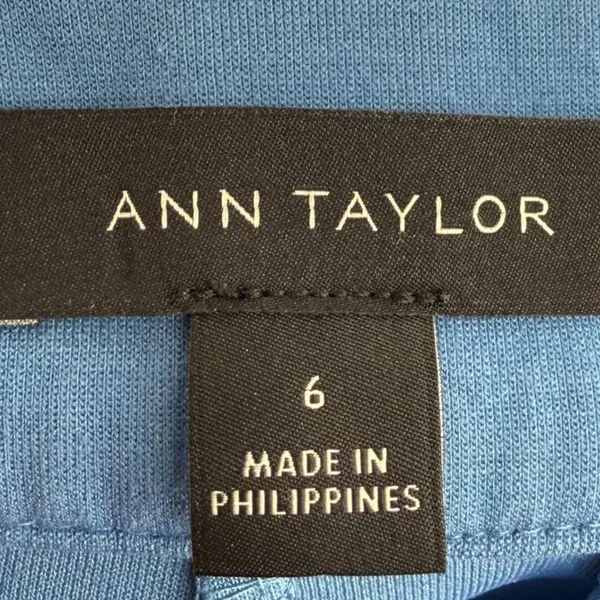 Ann Taylor Womens Blue Pintuck Front Ankle Trousers Pants Size 6 Business Casual - Image 3