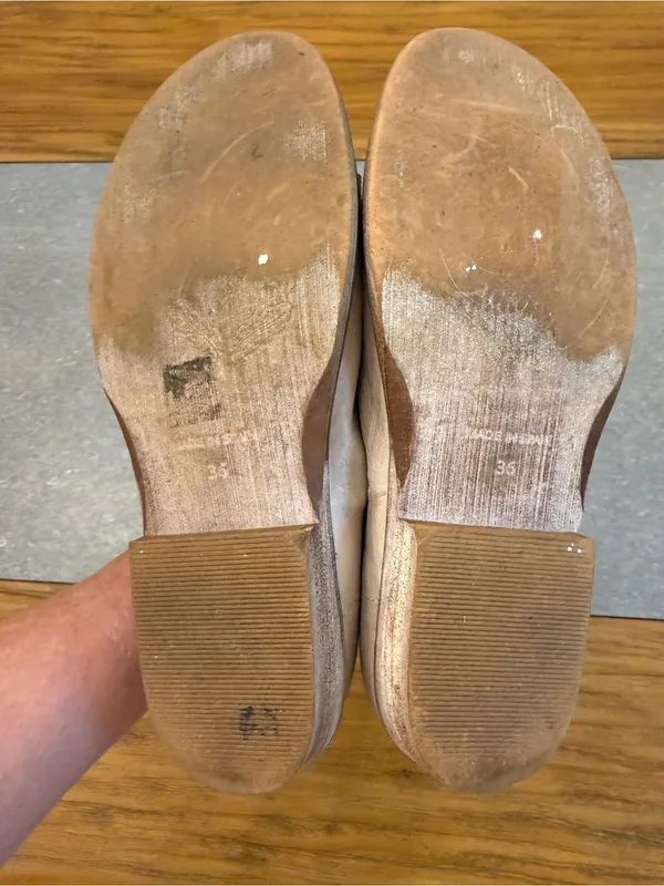Free People Mont Blanc Asymmetrical Sandal Taupe Leather Flat Size 36 EU (6 US) - Image 7