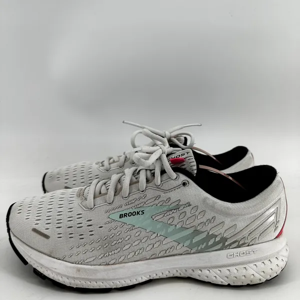 Brooks Ghost 13 Road-Running Sneakers Road Dna Loft BioMoGo White Aqua Pink 9.5 - Image 3