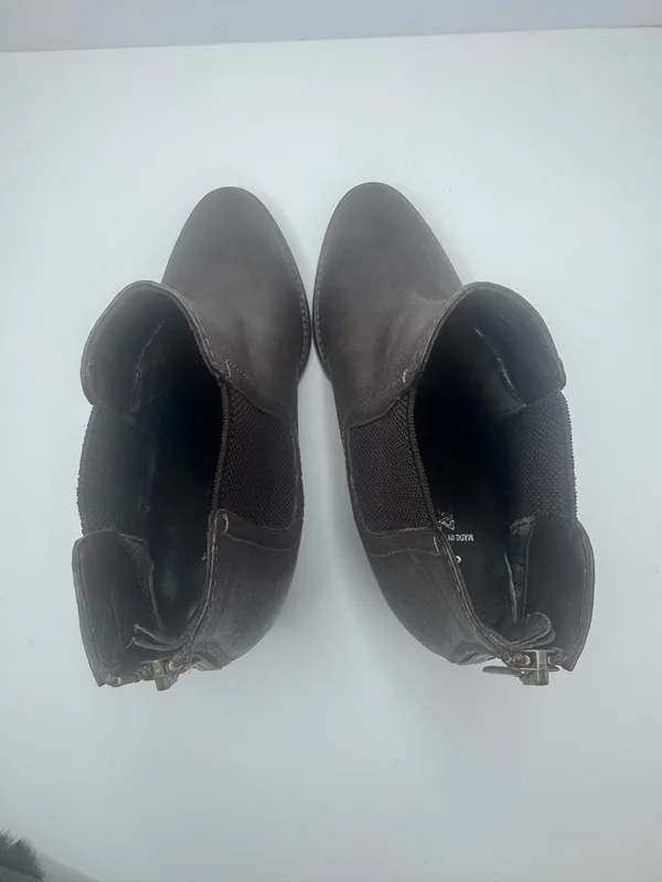 Aquatalia Grey Leather Ankle Boots Womens Size 8 - Image 4