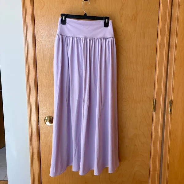 Halara Maxi Skirt Women S Lavender High Waisted Built-in Shorts Slit Athleisure - Image 3