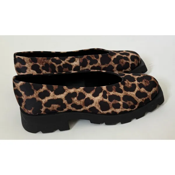 Katy Perry Daarling Leopard Print Slip On Flat Loafer Black Tan Size 5.5 NEW - Image 3