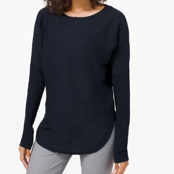 Lululemon Take it All In Sweater in True Navy Women’s Size 10 - Image 2