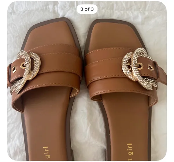 Madden Girl Bedazzled Buckle Sandals - Image 3