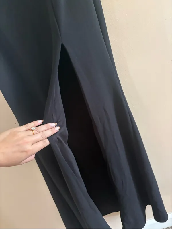 Lulus Brayla Black One-Shoulder Mermaid Maxi Dress Size Medium Formal Wedding - Image 10
