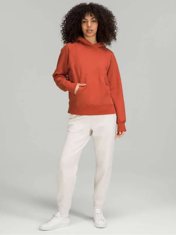 Lululemon • Loungeful Hoodie in Red Rock burnt orange pullover sweatshirt - Image 3
