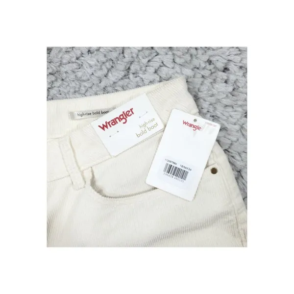 Wrangler High Rise Bold Boot Corduroy Bootcut Jeans White Cream Size 18 34 x 34 - Image 7