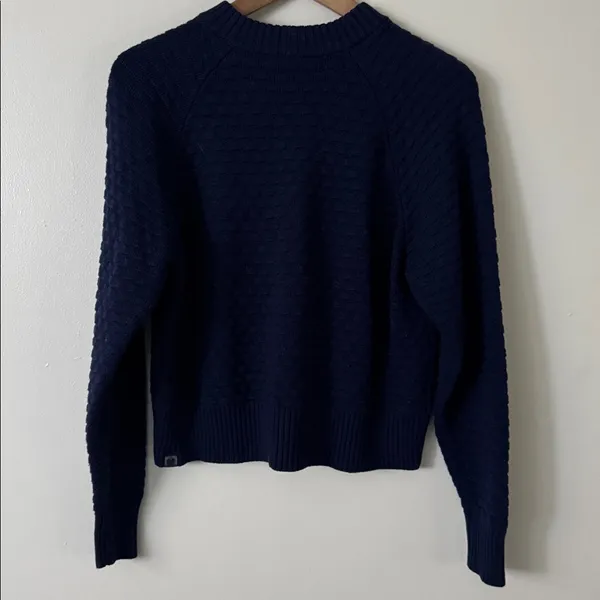 Lululemon 6 Texture Play Crewneck Cashmere Blend Sweater in Night Sea Blue - Image 7