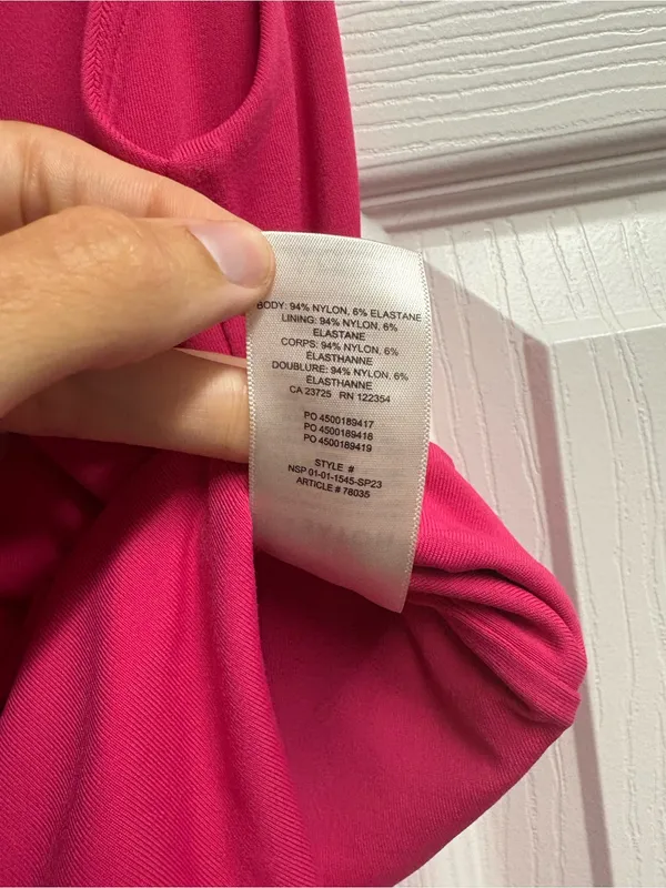 Babaton Aritzia Contour Bodysuit Hot Pink Size Small - Image 3