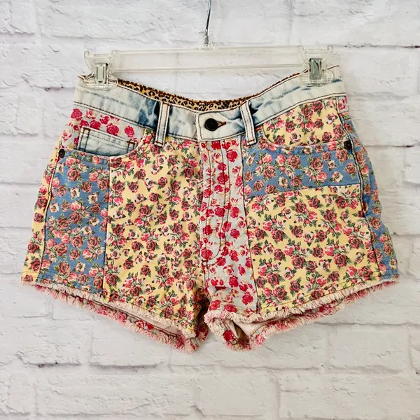 Farm Rio Floral Denim Shorts - Image 2