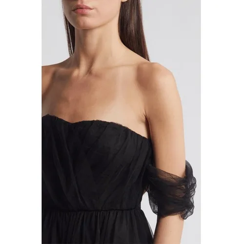 Lulus Divine Dreamer Off the‎ Shoulder Tiered Midi Dress, Black, XL, NWT - Image 4