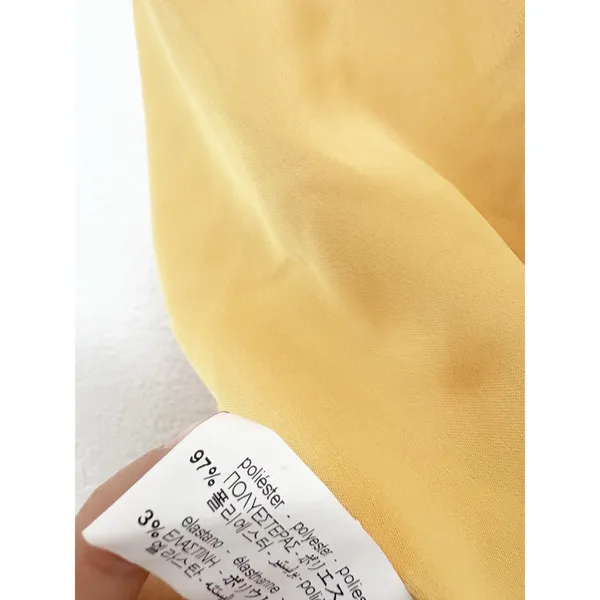NWT Zara Yellow Marigold Satin Midi Skirt Size Small Pullon Bias Cut 8160/399 - Image 7