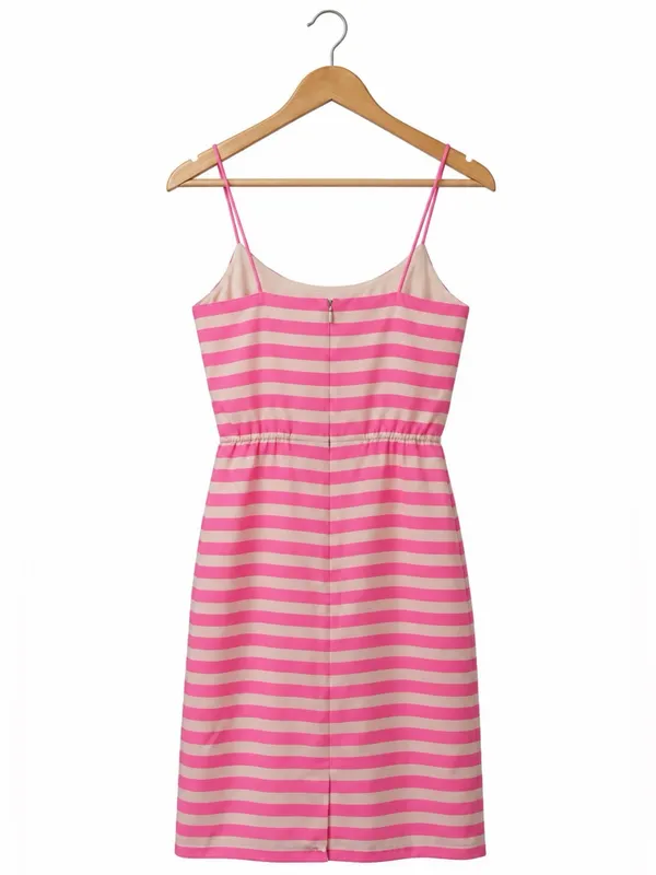 J.Crew pink beige horizontal striped Y2K preppy Barbiecore Ivy League NWT size 0 - Image 3
